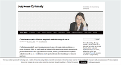 Desktop Screenshot of jezykowedylematy.pl